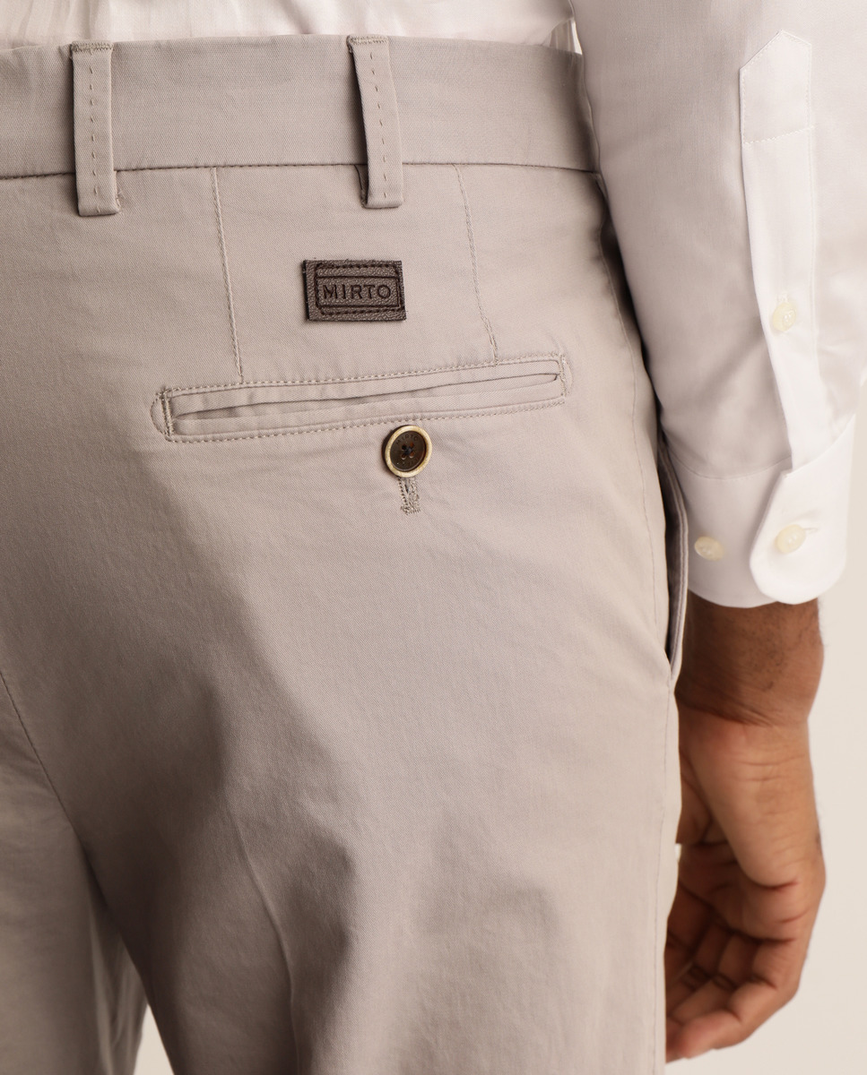 Calças chino regular cinzentas Cinzento-4