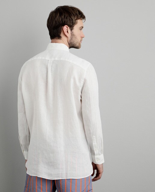 Camisa de lino de hombre classic lisa blanca · Emidio Tucci Camisa de hombre classic lisa blanca en 2020 | Camisas