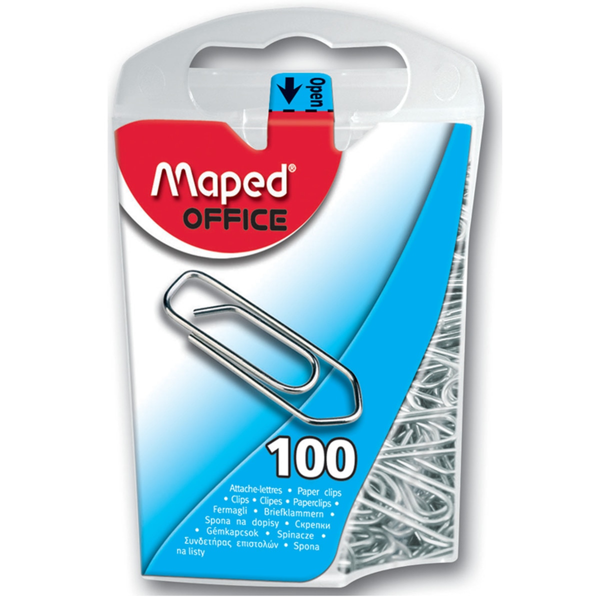 Imagen 0 de Caja de Plástico 100 Clips Galvanizados Maped