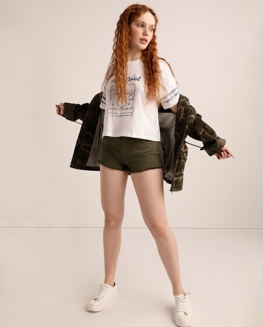 Camiseta de mujer 100% algodón print del