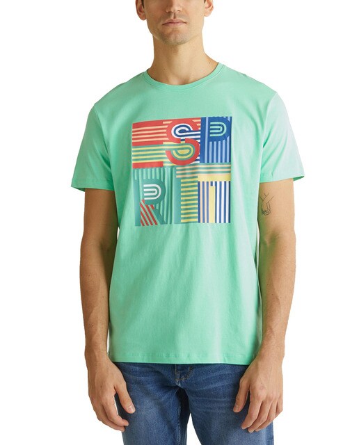 Camiseta en algodón orgánico de hombre v