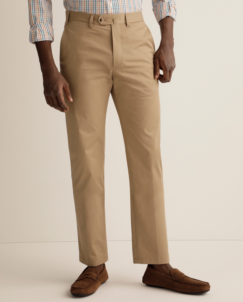 Calças chino regular camel de homem Camel-2