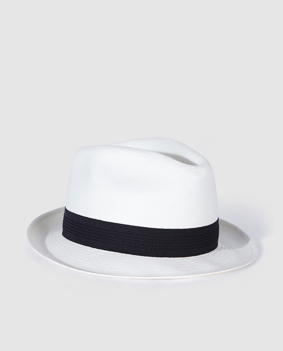 Imagem 0 de Chapéu panamá branco com fita