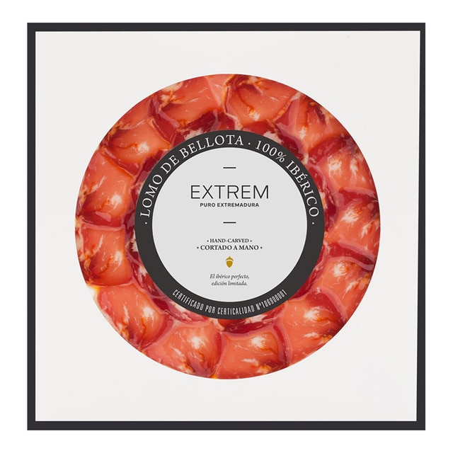 Imagen 0 de Lomo de bellota 100% Ibérico loncheado cortado a mano Extrem Puro Extremadura
