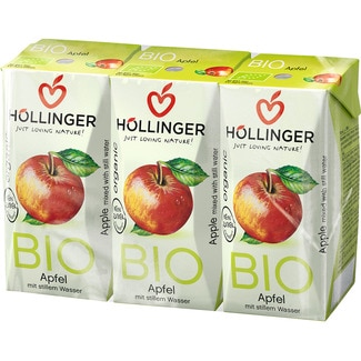 zumo de manzana ecológico exprimido pack 3 briks 200 ml - Hollinger