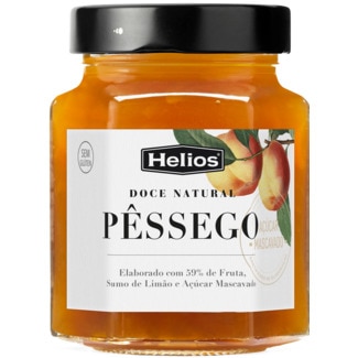 Doce Natural de Pêssego sem Glúten frasco 330 g - Helios