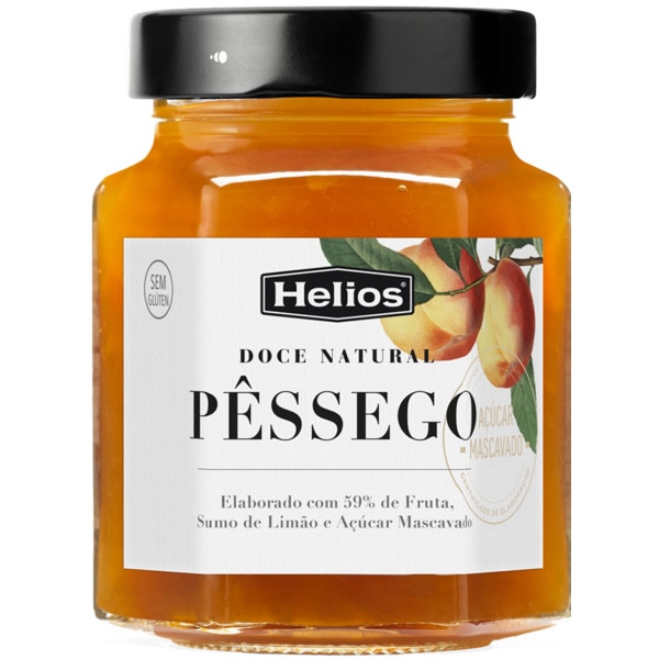 Doce Natural de Pêssego sem Glúten frasco 330 g