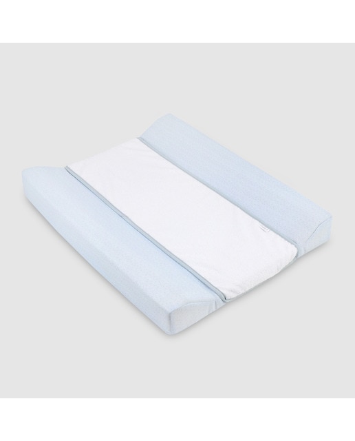 Imagen 0 de Colchoneta cambiador Cotton Juice Baby Home con rizo topos azul