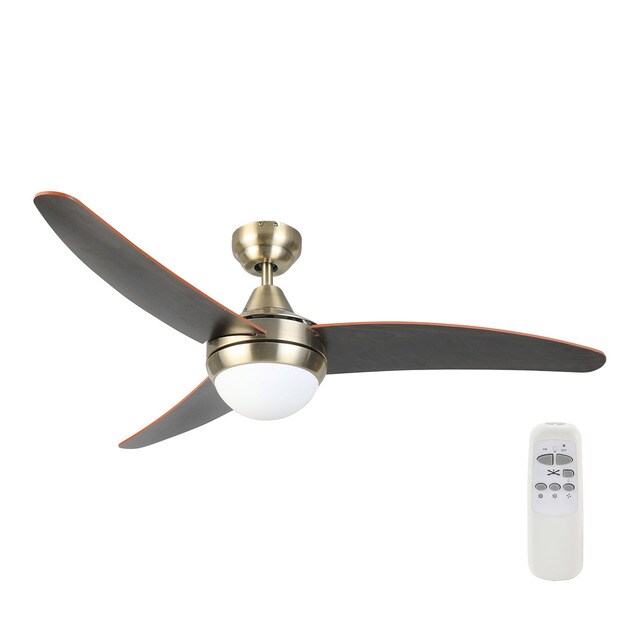Ventilador de techo con luz en madera Santo Domingo El Corte Luz del ventilador de techo Mudo Moderno Simple Metálico 100
