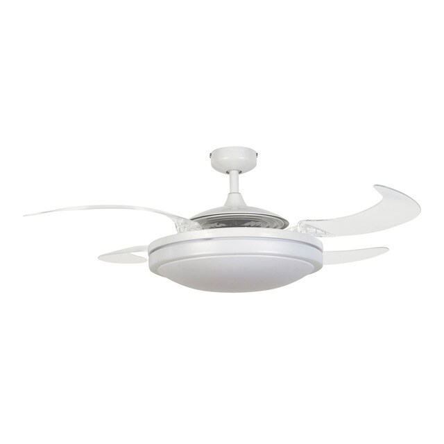 Ventilador de techo con luz en blanco DC Fanaway El Corte Ventilador De Techo con Luces Ventilador Invisible con