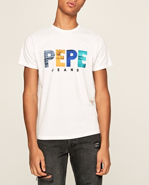 Camiseta de hombre blanca de manga corta
