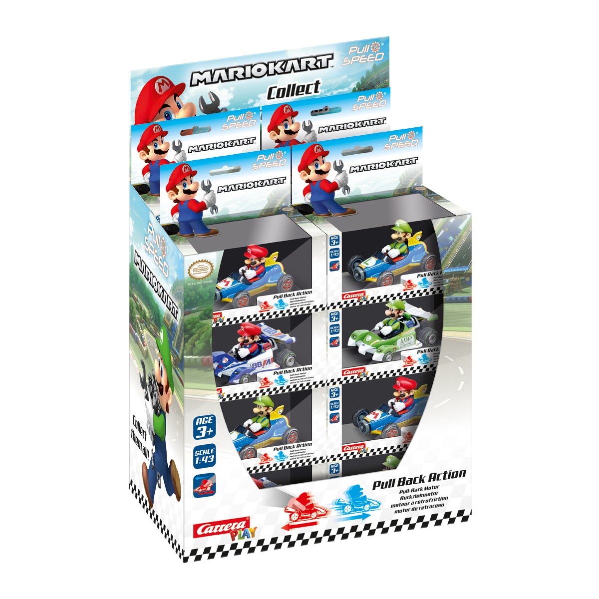 Carrera - Coche Retro Fricción Mario Kart