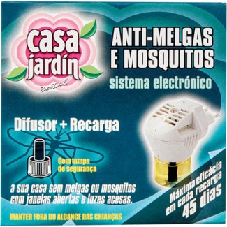 Insecticida Eléctrico Ati-Melgas e Mosquitos Difusor + Recarga embalagem 33 ml - Casa Jardín