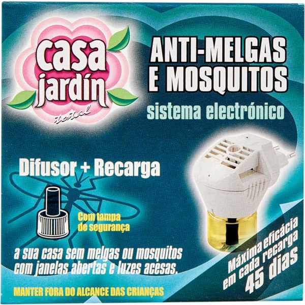 Insecticida Eléctrico Ati-Melgas e Mosquitos Difusor + Recarga embalagem 33 ml