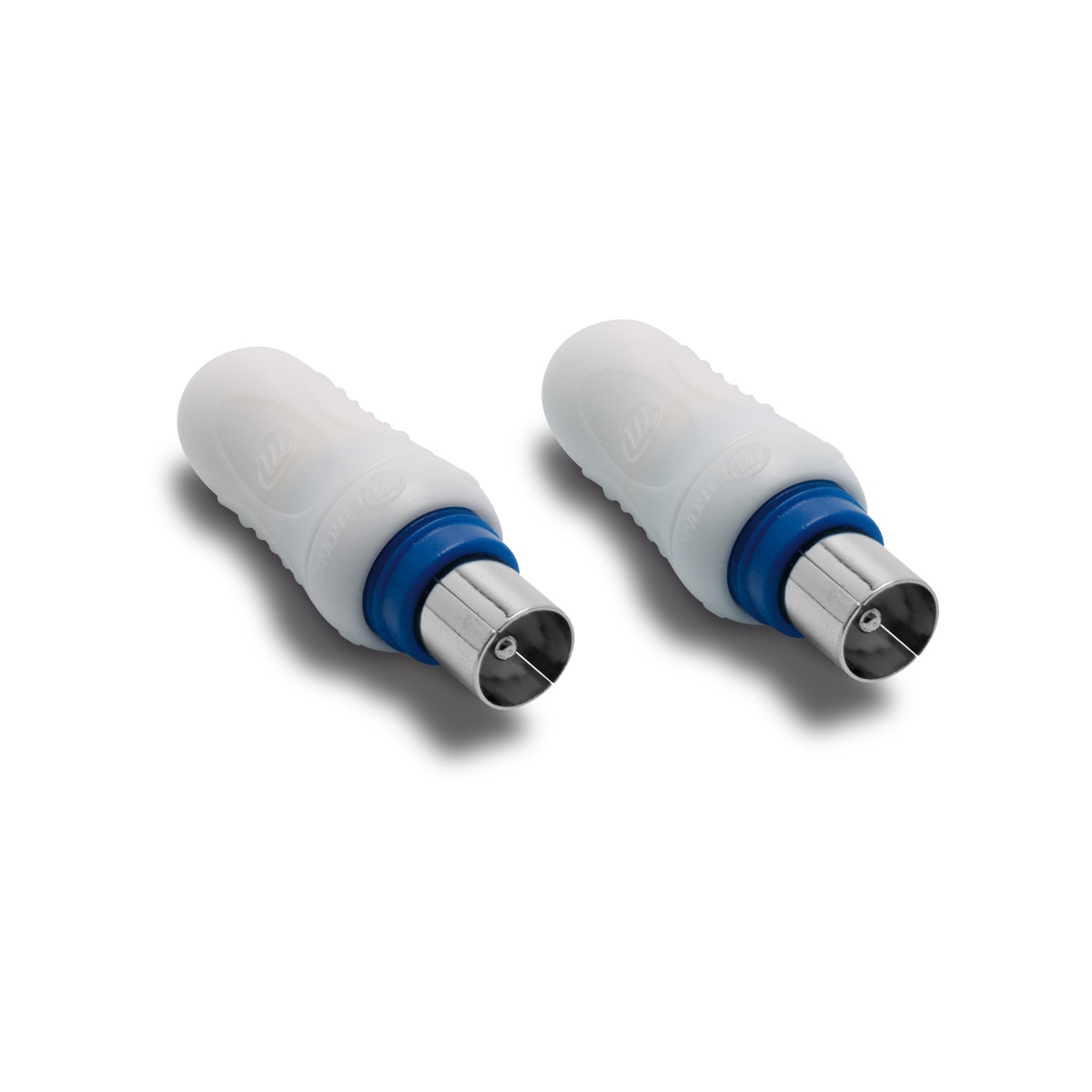 Ficha Cabo Coaxial TV M (x2) Dourado-1