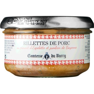Rillettes de Porco com Pimenta de Espelette e Presunto de Bayonne frasco 140 g - Comtesse Du Barry