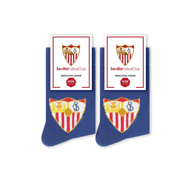 Imagem 0 de Meias Sevilla Fútbol Club Escudo azuis Pinrelitos