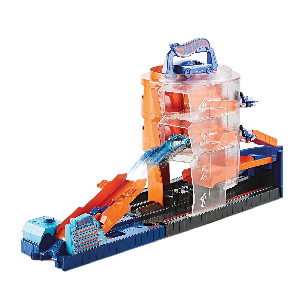 Hot Wheels City Concesionario giratorio, pistas de coches de juguetes