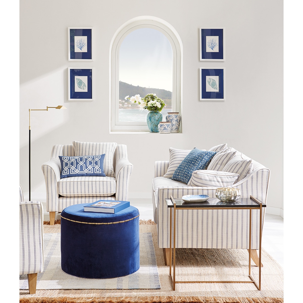 Candeeiro de pé Lite El Corte Inglés Ouro-6