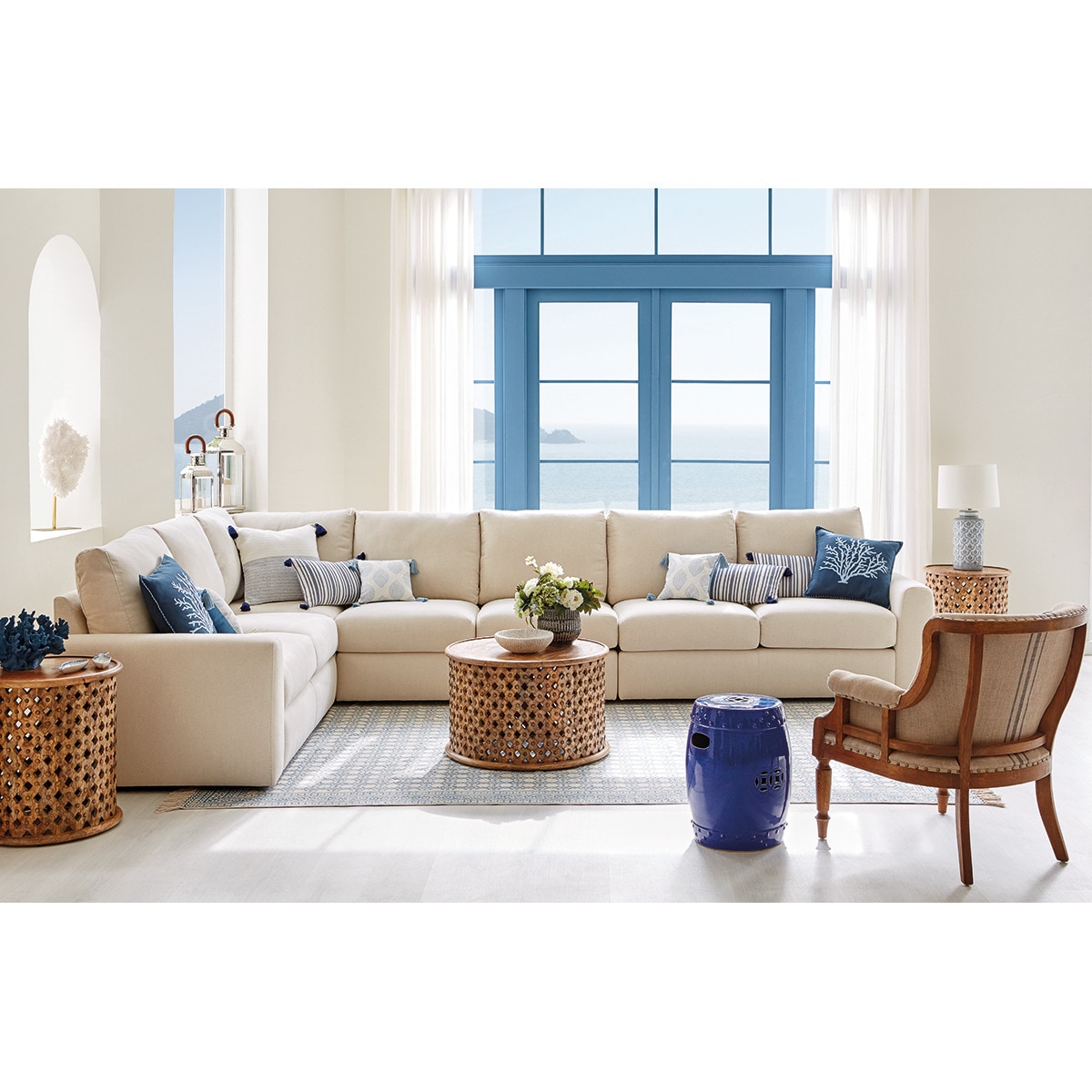 Cortina confeccionada com argolas Etamine El Corte Inglés Branco-4