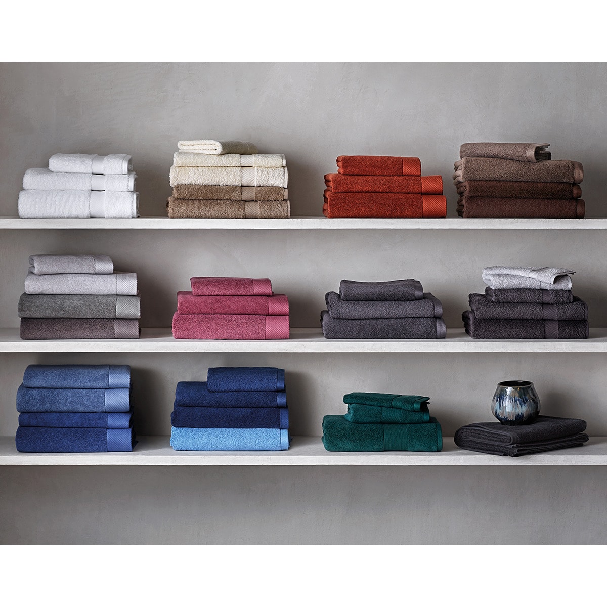 Toalha de banho de algodão extra-penteado 550 g/m2 Kashmir Antracite-6