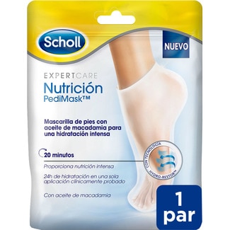 PediMask mascarilla de pies con aceite de macadamia para una hidratación intensa sobre 1 par - Scholl