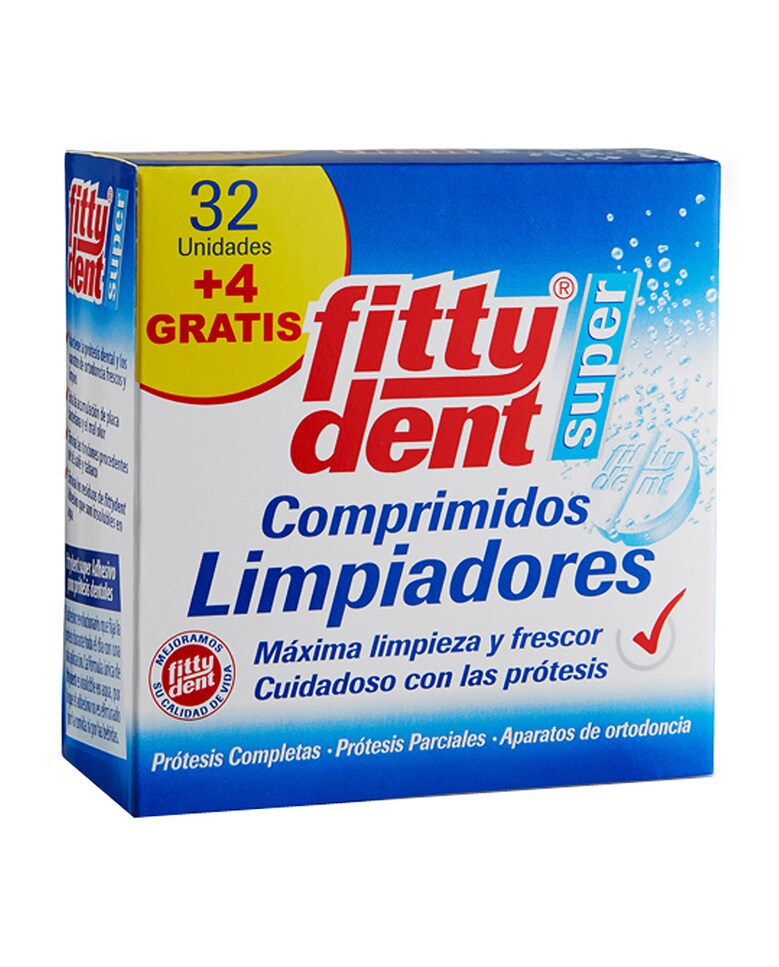 32 Comprimidos Limpiadores Fittydent 1