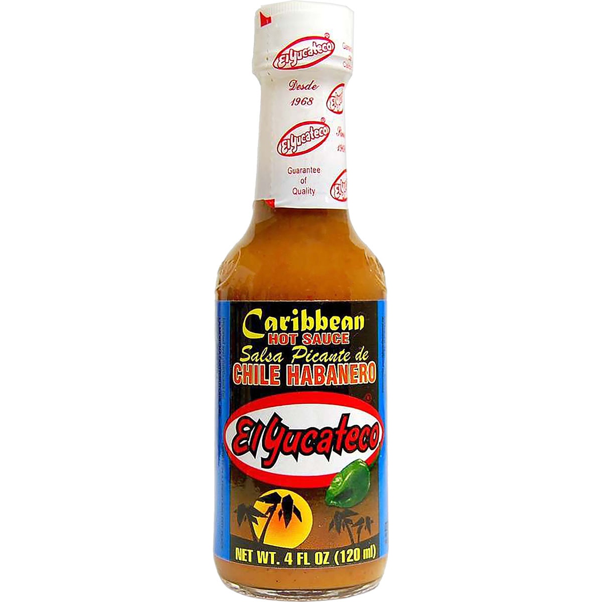 salsa caribbean picante de chile habanero botella 120 ml