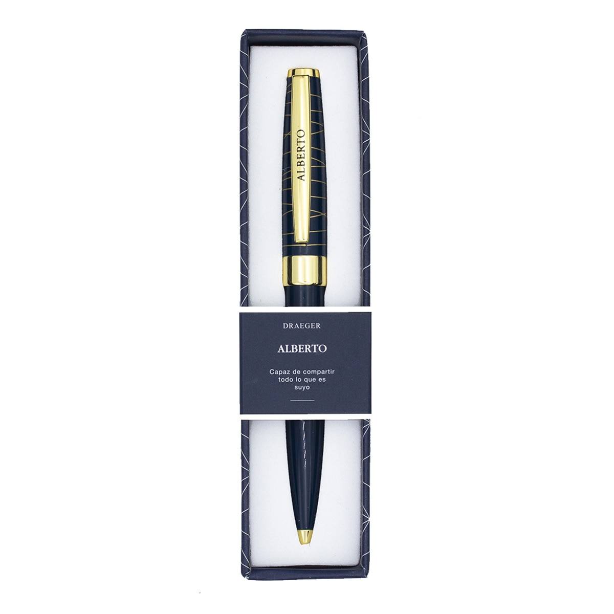 Imagen 0 de Bolígrafo Alberto Draeger Azul Marino y Oro