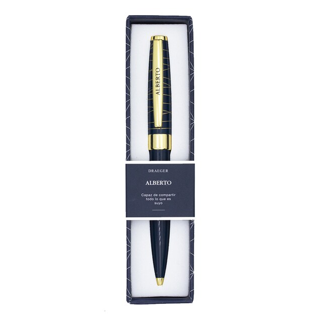 Imagen 0 de Bolígrafo Alberto Draeger Azul Marino y Oro