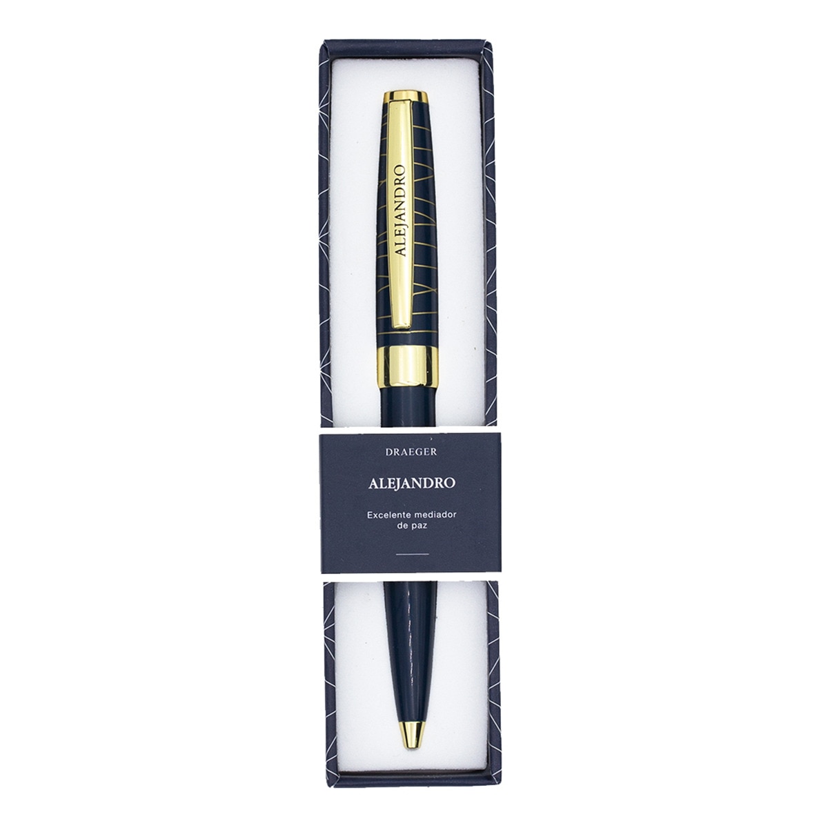 Imagen 0 de Bolígrafo Alejandro Draeger Azul Marino y Oro