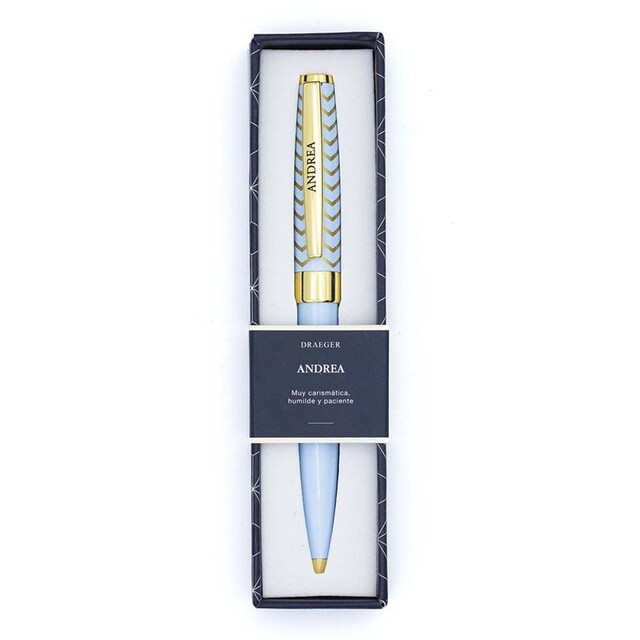 Imagen 0 de Bolígrafo Andrea Draeger Azul Claro y Oro