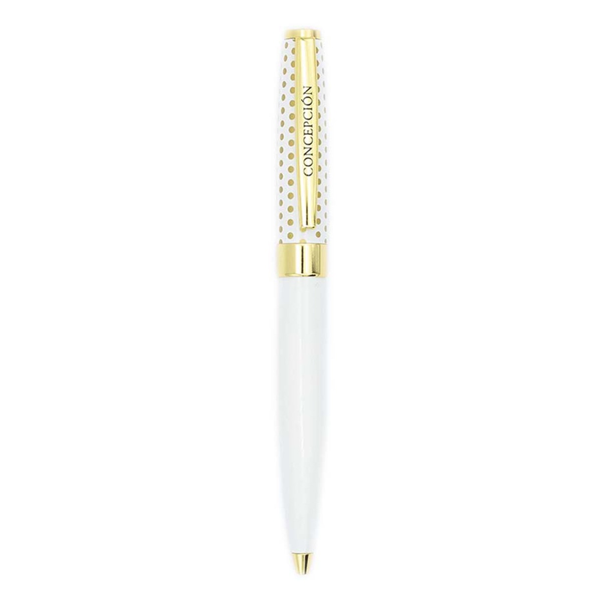 Bolígrafo Concepción Draeger Blanco y Oro Blanco-2