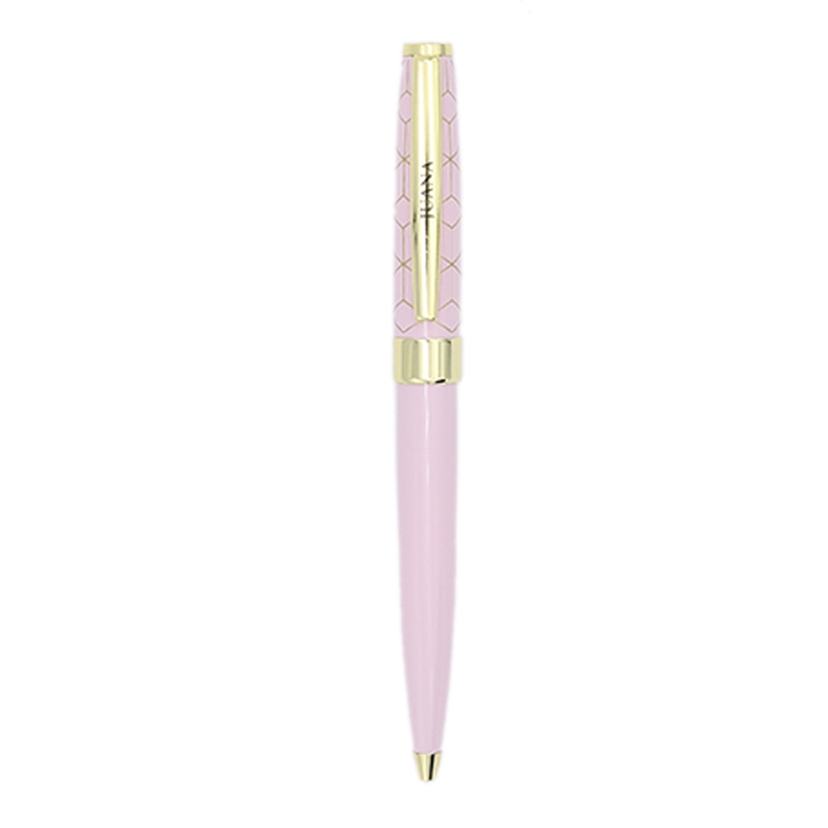 Caneta esferográfica Juana rosa e dourada Rosa-2