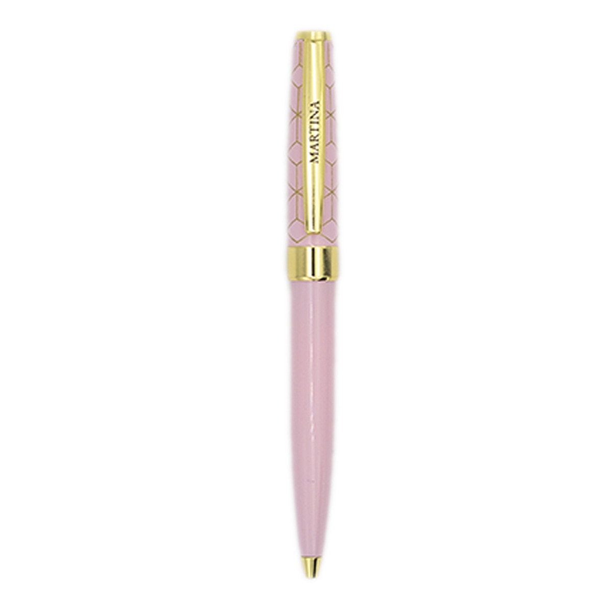 Caneta esferográfica Martina rosa e dourada Rosa-2