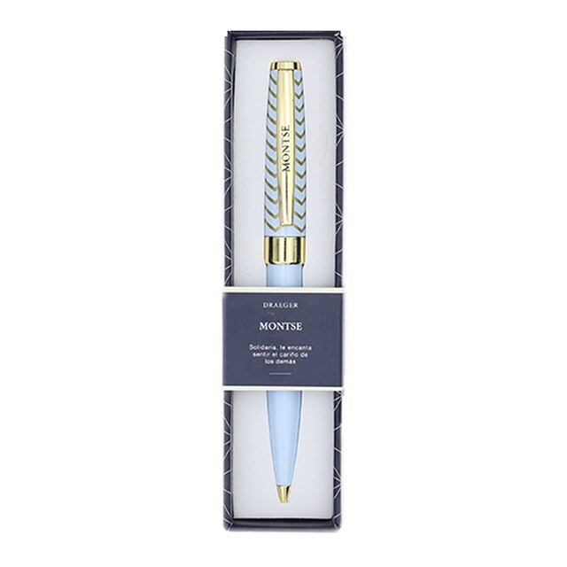 Imagen 0 de Bolígrafo Montse Draeger Azul Claro y Oro