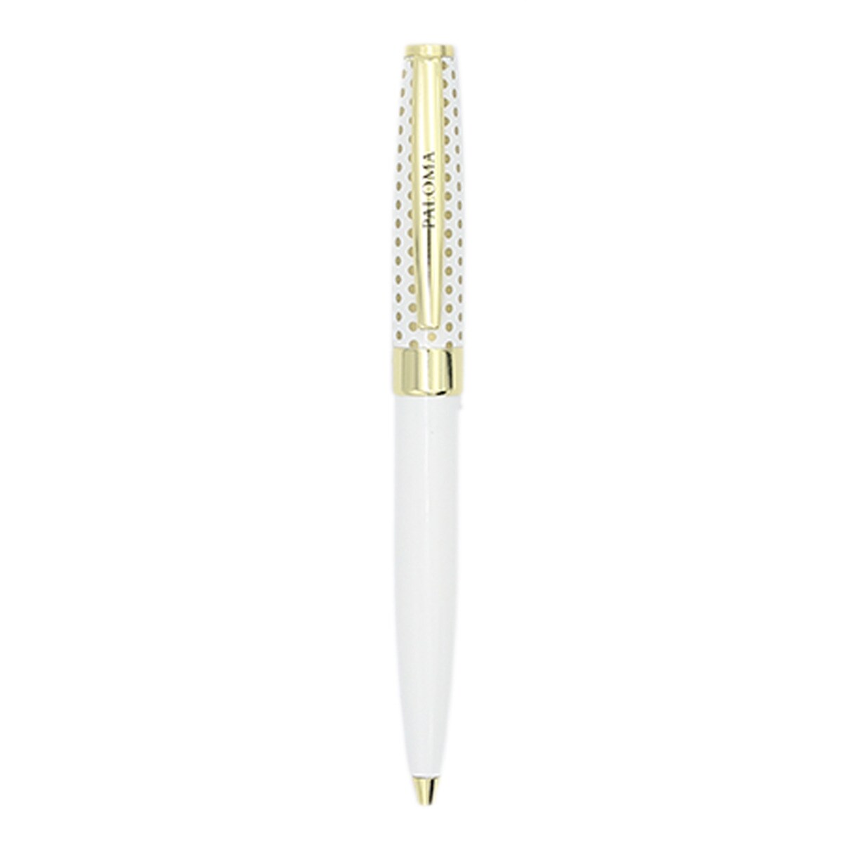 Bolígrafo Paloma Draeger Blanco y Oro Blanco-2