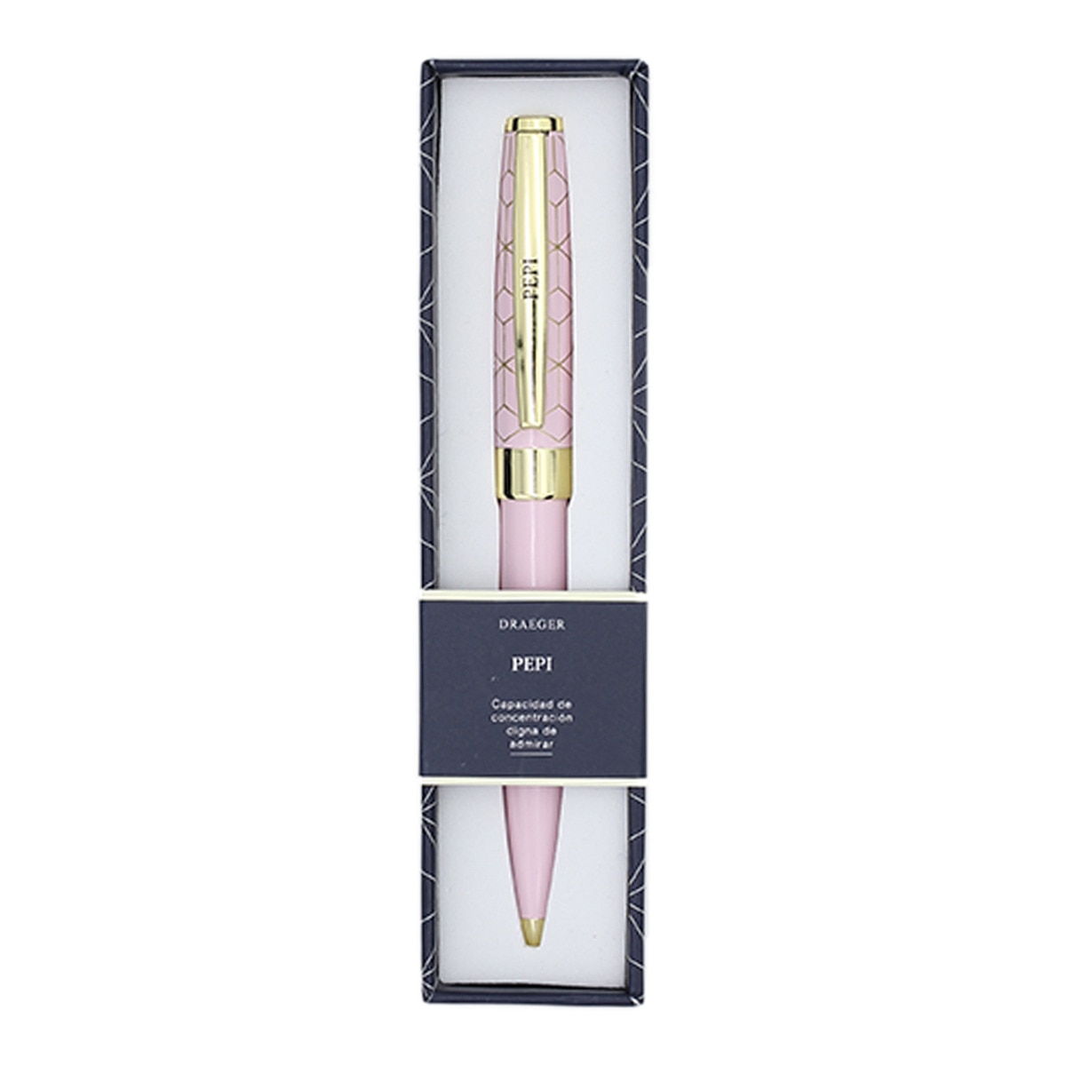 Caneta esferográfica Pepi rosa e dourada Rosa-1