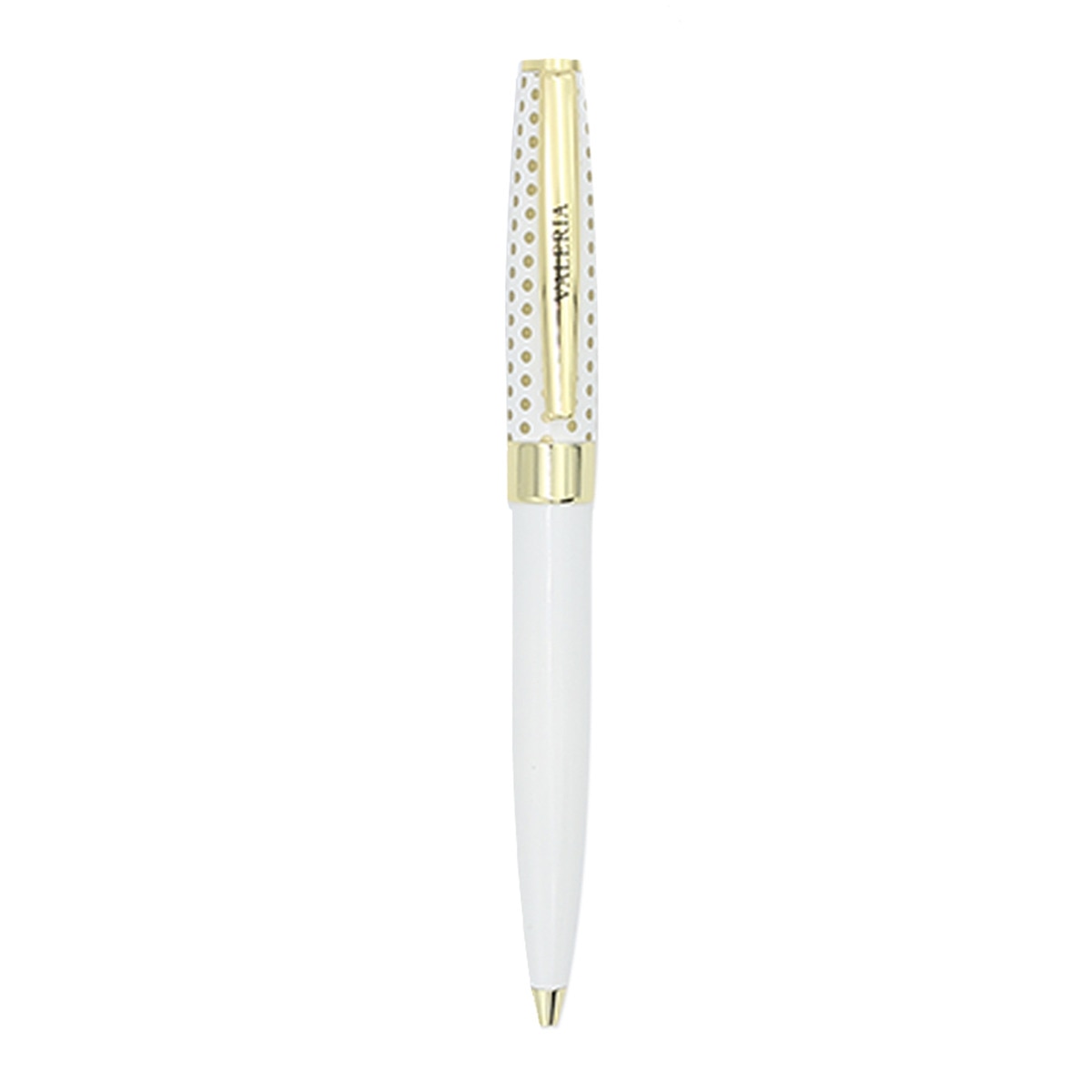 Caneta esferográfica Valeria branca e dourada Branco-2