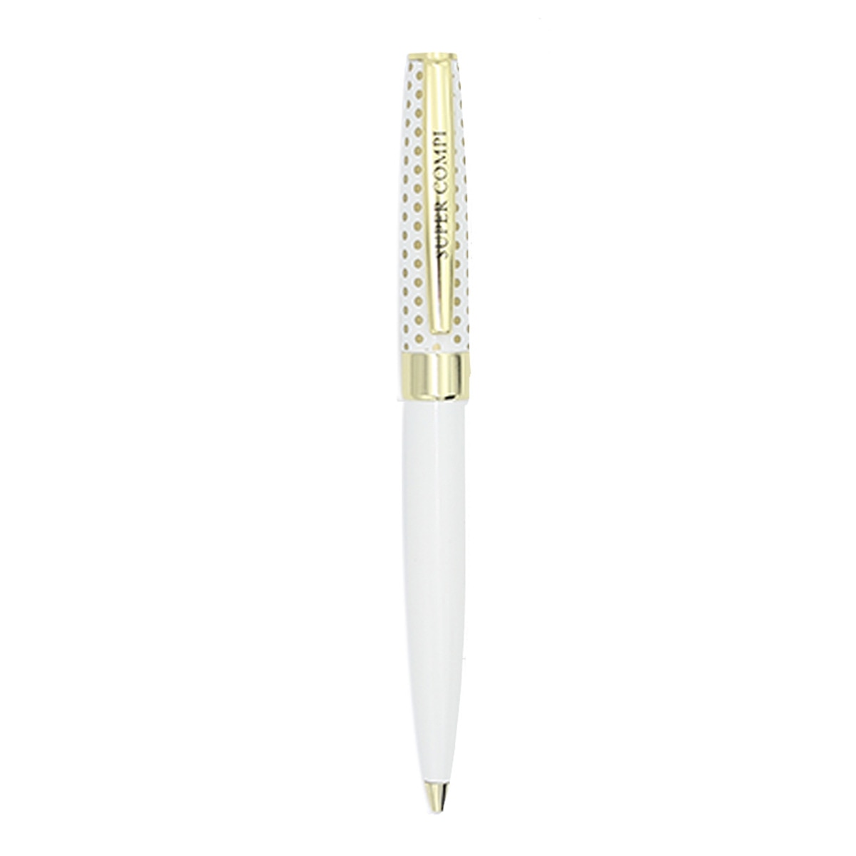 Bolígrafo Compi Draeger Blanco y Oro Blanco-2