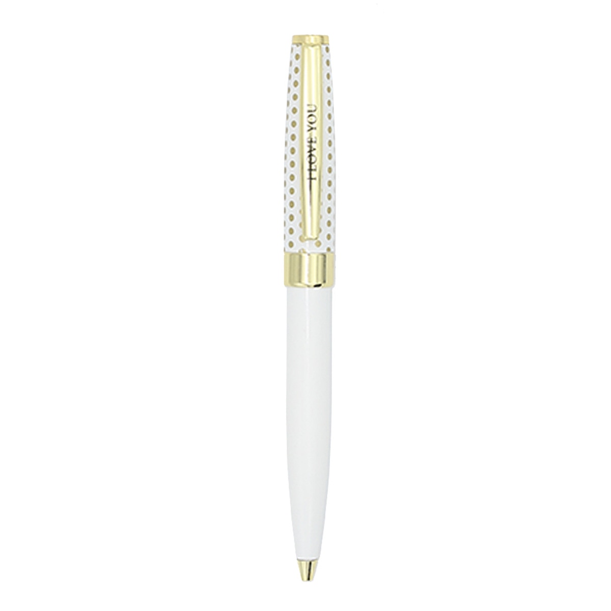 Bolígrafo I Love You Draeger Blanco y Oro Blanco-2
