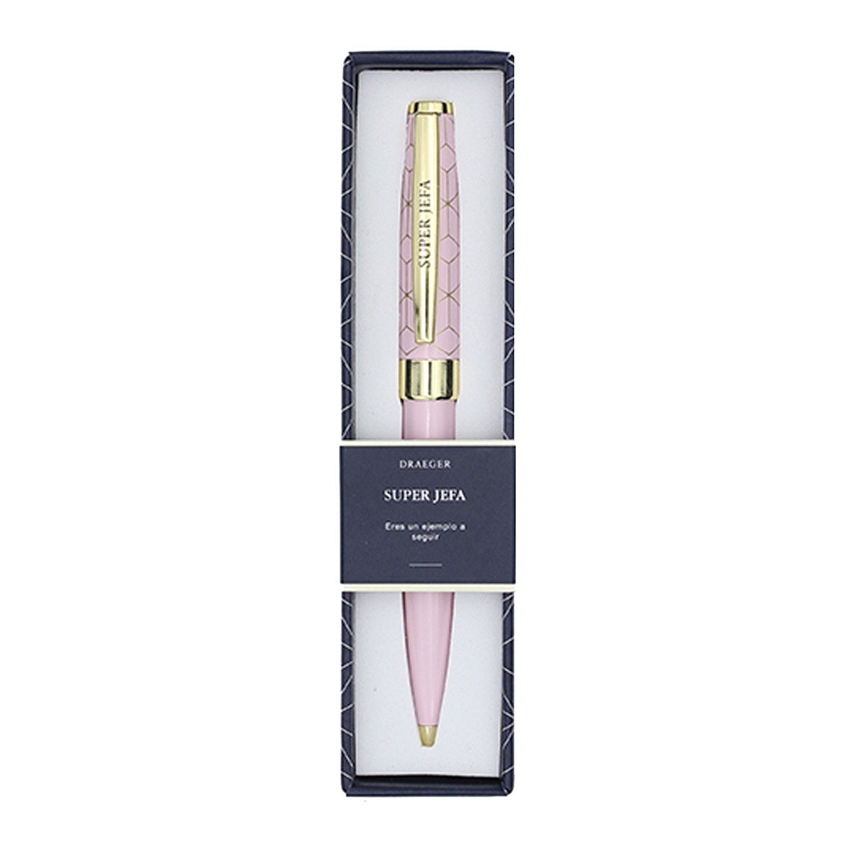 Caneta esferográfica Jefa rosa e dourada Rosa-1