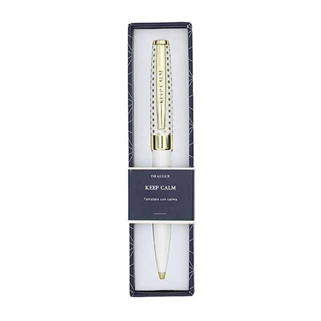 Imagen 0 de Bolígrafo Keep Calm Draeger Blanco y Oro