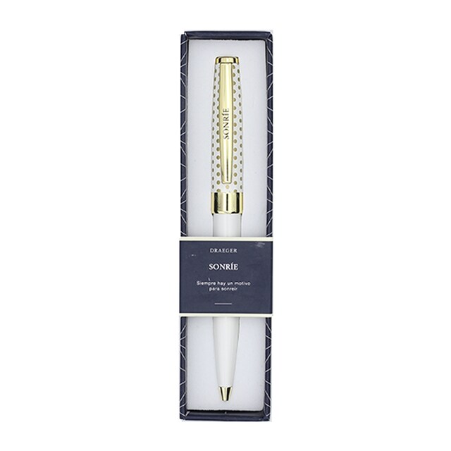 Imagen 0 de Bolígrafo Sonríe Draeger Blanco y Oro