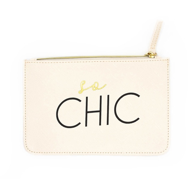 Imagem 0 de Nécessaire So Chic bege, preto e dourado