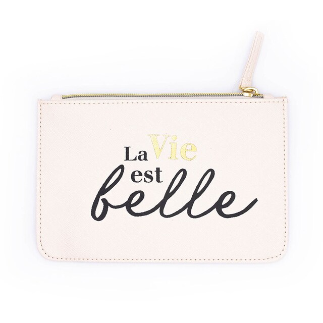 Imagen 0 de Neceser La Vie Est Belle Draeger Beig Negro y Dorado