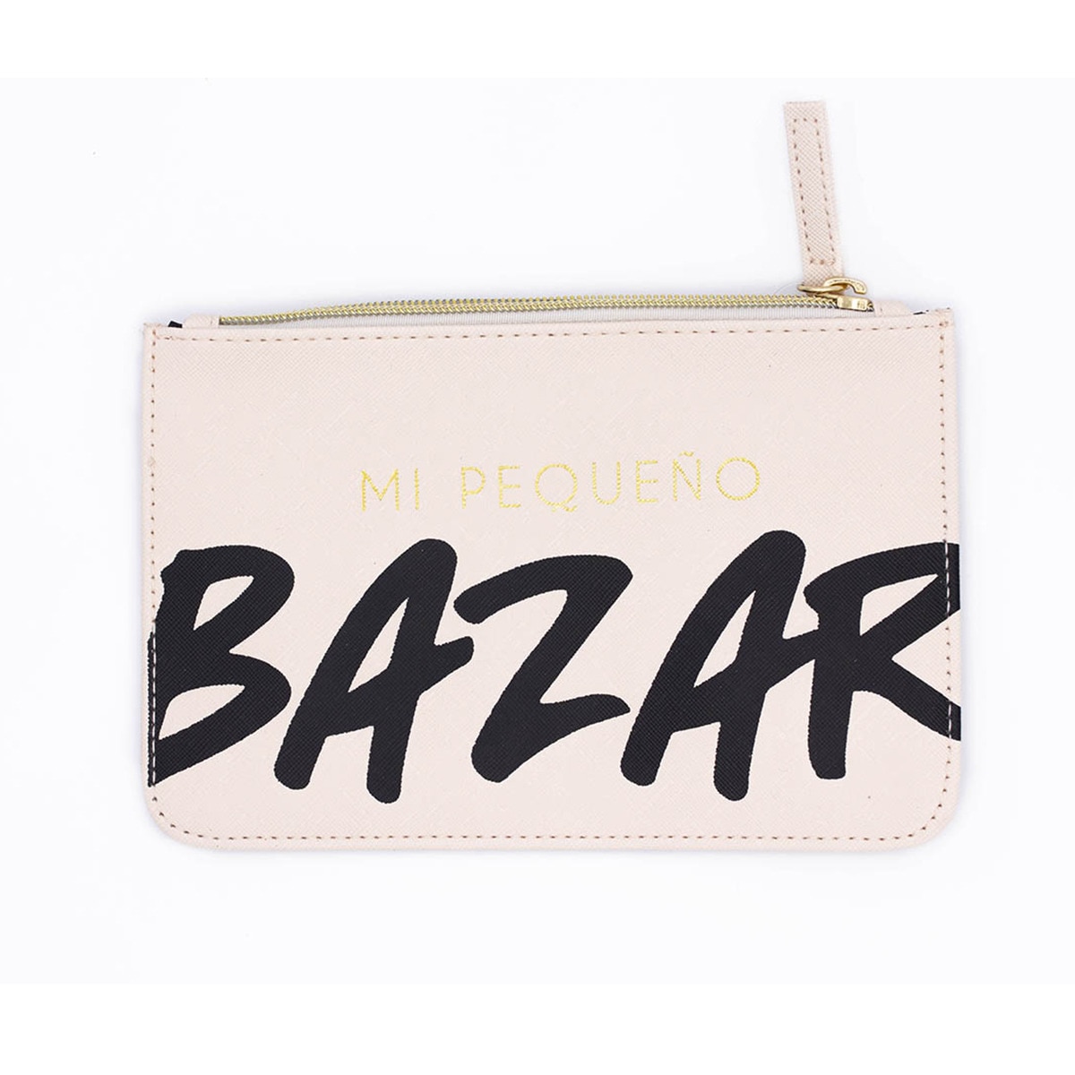 Imagem 0 de Nécessaire Mi Pequeño Bazar bege e preto