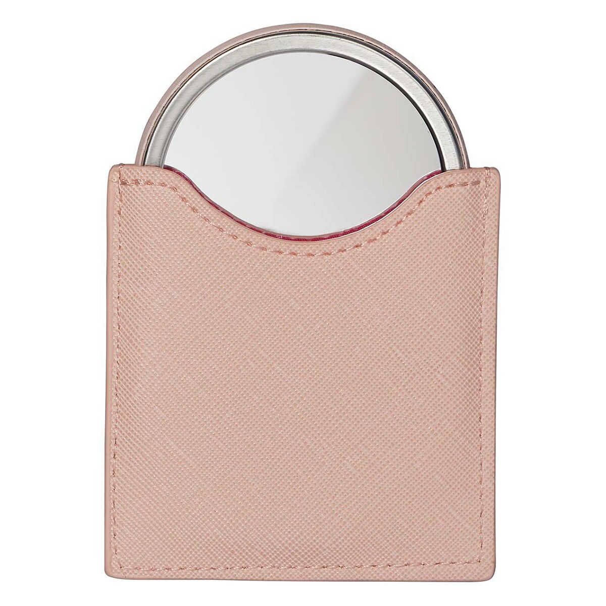 Espelho de bolso Shopping Addict rosa, preto e dourado Rosa-3