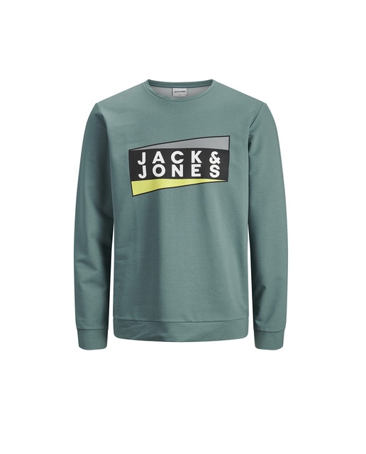 Sudadera de color azul con cuello redond