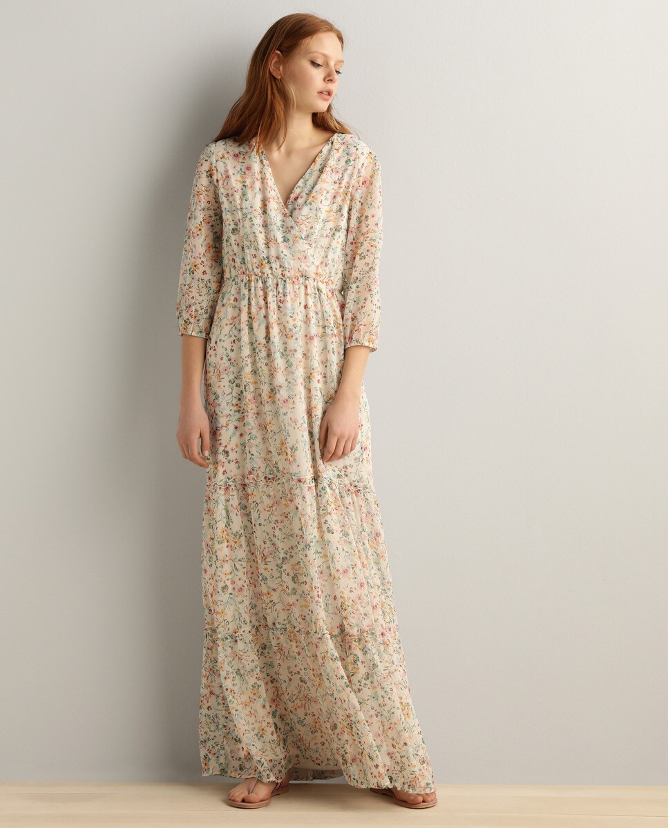 vestido comprido floral